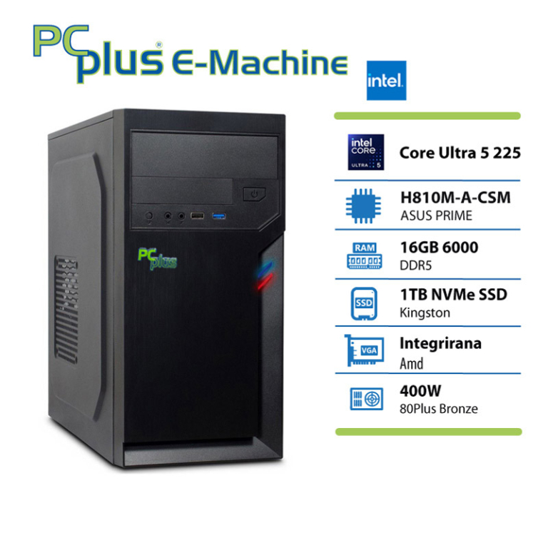 PCPLUS e-machine Ultra 5 225 – 16 GB DDR5, 1 TB NVMe SSD